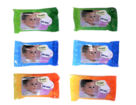 6 Piece Travel Size 10 Pack Baby Wipes Fits in Purse Diaper Bag &amp; Glove Compartm - £7.09 GBP