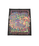 Vtg 90s Trippy Psychedelic Acid Black Light Mushroom Neon Wall Tapestry ... - $135.33 CAD
