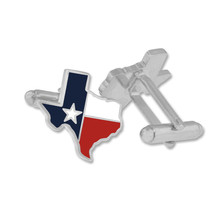 Texas Pride Texas State Shape Cufflink Set Gold or Silver - $37.99