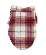 Red &amp; White Soft Brushed Plaid Flannel Shirt with Shirttail Hem Sizes SS... - $19.99