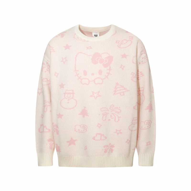 Kawaii Sanrio Hello Kitty Cartoon Sweater Female Students Anime Autumn Winter - £21.09 GBP