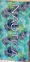 Nautica Beach Towel Cotton Palm Fronds Blue Green Tropical - $34.98