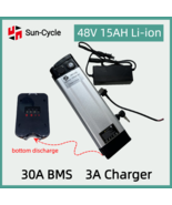48V 15Ah 1000W Ebike Battery Pack Lithium Ion Charger Electric Bicycles ... - £173.04 GBP