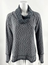 RBX Athletic Top Sz M Blue Gray Space Dye Cowl Neck Fleece Lined Pullover Womens - £19.33 GBP