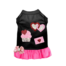 Charming Ruffle Trim Valentine&#39;s Day Dog Shirt - £36.93 GBP+