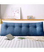 SOGA 2X 120cm Blue Triangular Wedge Bed Pillow Headboard Backrest Bedsid... - $174.90