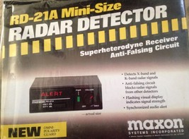 RD-21A Maxon mini size Radar Detector RARE BRAND NEW IN BOX - $79.08