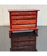 Dollhouse Chest of Drawers Wooden Furniture Vintage Regency Rosewood - $18.24