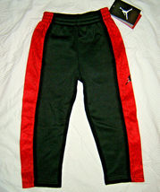 Nike Jordan Toddler Boys Therma Fit Pants Black Red Sweatpants Size 2T - $13.99