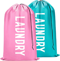 2 Pack XL Travel Laundry Bag, Machine Washable Dirty Clothes Organizer, ... - $11.87