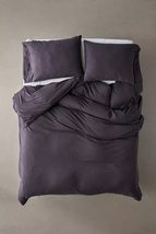 Black 3 Pieces Set Washed Cotton Duvet Cover Boho Bedding 100% Cotton Ex... - £49.07 GBP+
