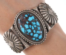 6.5&quot; Navajo Calvin Martinez High grade spiderweb turquoise bracelet - £1,209.00 GBP