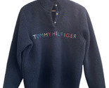 Tommy Hilfiger Sherpa Sweat Femmes M Arc-en-Ciel Bleu Marine Pull - £17.31 GBP