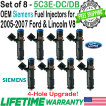 OEM x8 Siemens 4-Hole Upgrade Fuel Injectors for 2006-07 Lincoln Mark LT 5.4L V8 - £185.78 GBP