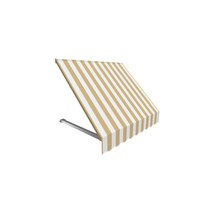 3.38 ft. Dallas Retro Window &amp; Entry Awning, Linen &amp; White - 31 x 24 in. - $337.76