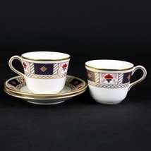 Royal Crown Derby Derby Border Cups and Saucers 2 Sets, Vintage England Coffee - £23.59 GBP