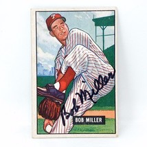 1951 Bowman Bob Miller Philadelphia Phillies #220 SIGNED AUTO - $19.95