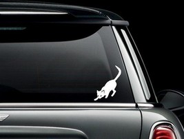 Sneaking Hunting Cat Silhouette Car Truck Vinyl Decal Bumper Sticker US Seller - £5.28 GBP+