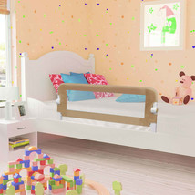 Toddler Safety Bed Rail Taupe 102x42 cm Polyester - $28.68