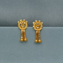 Dainty Small 20k Yellow Gold Stud Earrings, Handmade gold earrings for women, in - £91.12 GBP