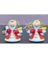 vintage Christmas Miniature Angel Candle holders Japan 1950’s 2&quot; Lot of 2 - $19.79