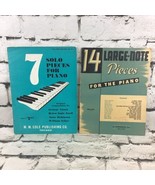 Vintage Large Note Piano Instruction Booklets Sheet Music Lot Of 2 VTG - £6.33 GBP