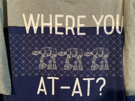 Nwot - Star Wars &quot;Where You AT-AT?&quot; Adult Size Xl Two-Tone Short Sleeve Tee - £10.22 GBP