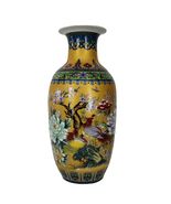 High-End Peacock Vase Bohemian Style Ceramic Vase H = 14 inches Vintage Style - $151.27