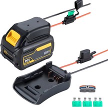 Power Wheel Adapter for Dewalt Flexvolt 60V max Battery Secure, Work Lights - £24.48 GBP