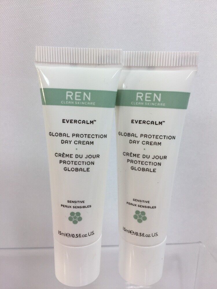 (2) REN Clean Skincare Global Protection Day Creme Travel Deluxe Sz - $5.77