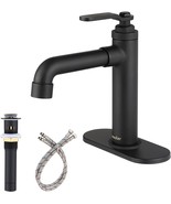Newater Black Bathroom Faucet Single Handle Bathroom Faucets For Sink 1 ... - $76.93