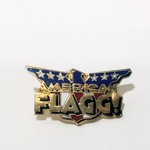 American Flagg! First Comics Lapel Pin 1/2&quot;    1985 Gold tone Red White Blue - £15.81 GBP