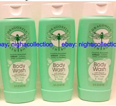 3X DDragonfly Bath Body Wash TEA TREE &amp; SAGE, Natural Fragrance Extracts 16 ozEa - £27.28 GBP