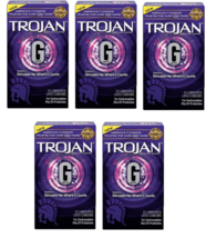 5x Trojan G. Spot Premium Lubricated Condoms - 50 count  exp 03/01/2025 - £19.70 GBP