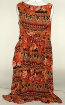 Vintage Dress Phases Sleeveless SZ L Cotton Made in Kenya Tribal Print Festival - £55.35 GBP