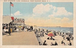 Punto Gradevole Spiaggia Nuovo Maglia ~ Busy Afternoon Lungo Boardwalk Cartolina - £9.12 GBP