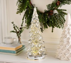 18&quot; Illuminated Light Show Tree by Valerie in Silver - $193.99