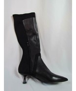 NWOB Donald Pliner Stretch Black Kitten Patent Heel Under the Knee Boot 6 M - £122.34 GBP