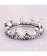 GENUINE SILVER S925 ENCHANTED TIARA CROWN RING SALE PRICE ALL SIZES AVAI... - $11.99