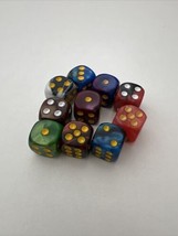 Chessex Lab Dice 1 &amp; 2 1x of each 16mm D6 Set Of 10 Excellent Condition - £29.13 GBP