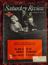 Saturday Review November 24 1956 Eugene O&#39;neill Ignace Paderewski Abram Ch ASIN S - £14.09 GBP