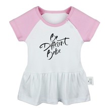 Funny Be Different Babe Newborn Baby Dress Toddler Infant 100% Cotton Clothes - £10.45 GBP
