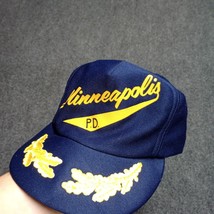 Vintage Minneapolis PD Blue Gold Leaf Scrambled Eggs Snapback RARE - £22.25 GBP