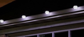 Stoneberry-4-Pack Solar Gutter Lights 6.7&quot;Lx4.7&quot;Dx2.4&quot;H Lights Turn on A... - $23.74
