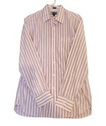 Thompson by J.Crew Wrinkle Free Dress Shirt Men&#39;s Sz M Lilac Stripe 2 Pl... - $27.34 CAD