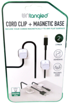 New Untangled White Magnetic Cord Clip Workspace Organizer - 2 Pack - $7.59