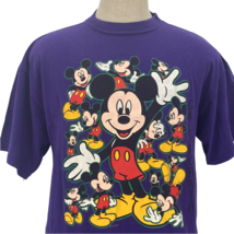VTG Mickey Unlimited Moods of Mickey Poses Purple T Shirt Size XL Walt D... - $123.74