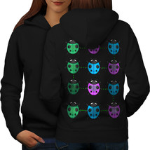 Multiple Ladybird Sweatshirt Hoody Ladybug Fun Women Hoodie Back - £17.57 GBP