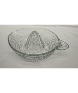 Vintage Clear Ribbed Glass Juicer Reamer Citrus Grapefruit Flat Handle 8... - €8,52 EUR