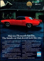 1972 Plymouth Satellite Couple Vintage Print Ad Garage Basketball Goal W... - $10.97